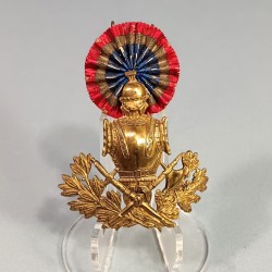 ATTRIBUT OU PLAQUE DE KEPI D'OFFICIERS ET ADJUDANTS MODELE 1886 OFFICIER DU GENIE MILITAIRE